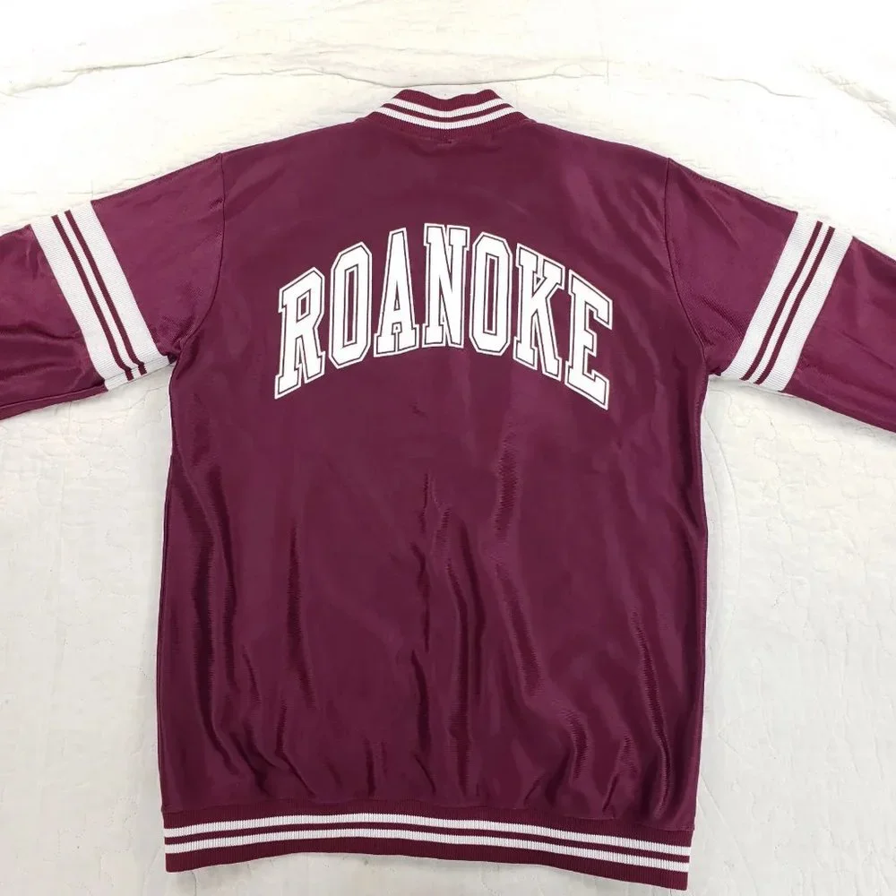 Vtg Roanoke College Russell USA Made Satin Jacket Womens Large Fits Mens Medium - Picture 3 of 12